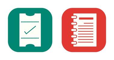 passes and notepad  Icon vector