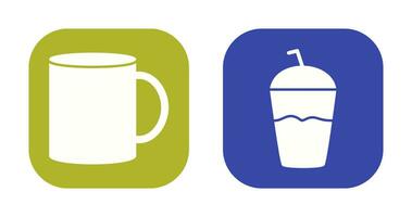 Coffee mug and Frappe Icon vector