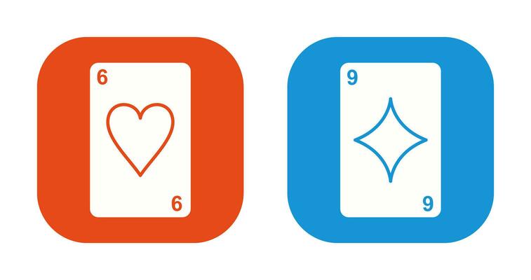heart cards and diamonds card Icon