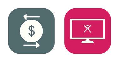 transaction and disconnected network  Icon vector