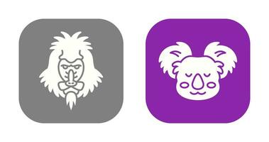 Mandrill and Koala Icon vector