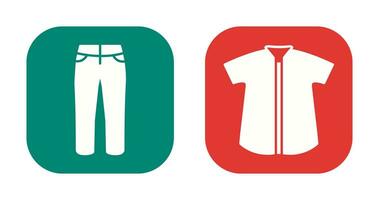 Trousers and Check Shirt Icon vector