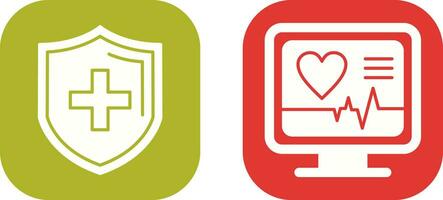 Protection and Plus Icon vector