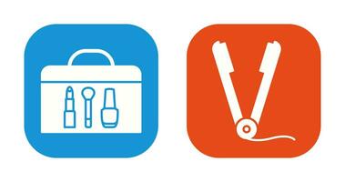 Cosmetics and Straightener Icon vector