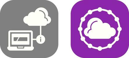 Laptop and Cloud Icon vector