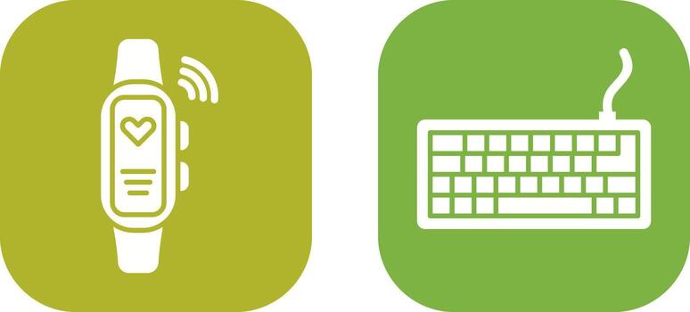 Smart Band and Keyboard Icon vector