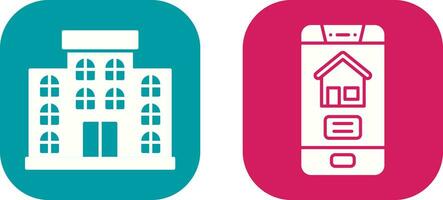 Apartment and Application Icon vector