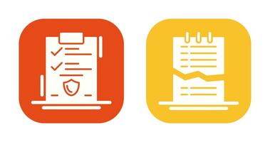 Approved and Corrupted List Icon vector