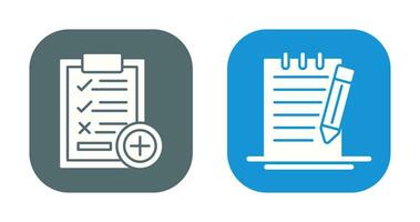 Medical Examination List and Check Up List Icon vector