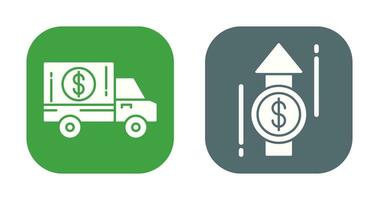 Delivery Truck and Profit Icon vector