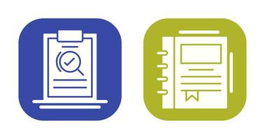 Search and Spring Notebook Icon vector