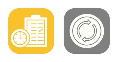 Time Planing and Loop Icon vector