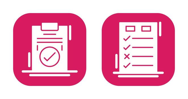 Today to Done Check List and Checkmark Icon vector