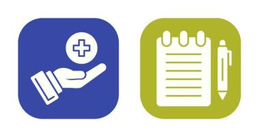 Care and Notepad Icon vector