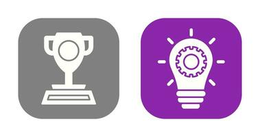 Trophy and Innoation Icon vector