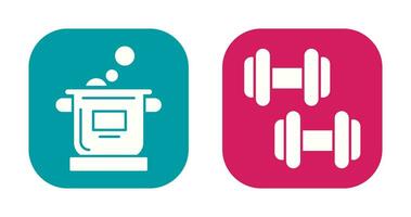 Cooking and Exercise Icon vector