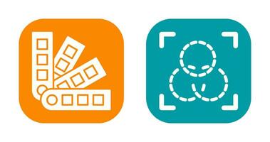 pantone and intersection Icon vector