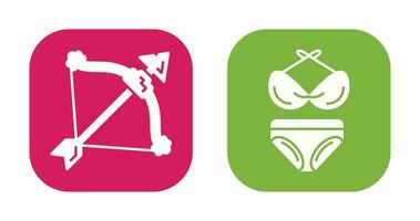 Crossbow and Bikini Icon vector