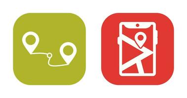 Route and Gps Icon vector