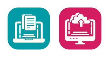 Document and Upload Icon vector