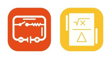 Electrical Circuit and Formula Icon vector