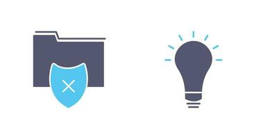 vulnerable folders and innovatives idea Icon vector