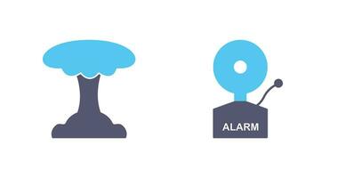 explosion and alarms Icon vector