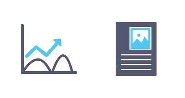 trend in graph and picture attachemnet  Icon vector