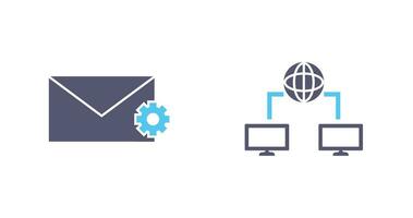 message setting and internet connectivity  Icon vector