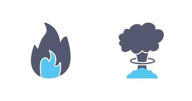 flame and bomb blast Icon vector