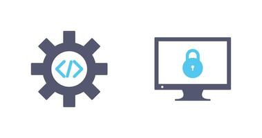 code optimization and closed access  Icon vector