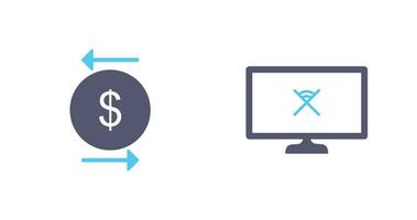 transaction and disconnected network  Icon vector