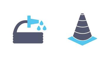 water hose and cone Icon vector