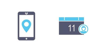 gps service and event management Icon vector