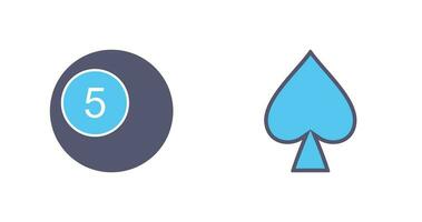 pool balls and spade  Icon vector