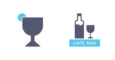 drinks cafe and sherry Icon vector