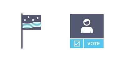 Flags and Candidate Banner Icon vector