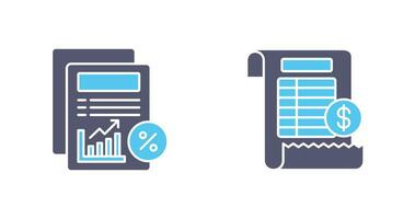 Report and Bill Icon vector