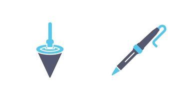 Plumb Bob and Soldering Icon vector