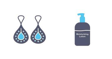 Earring and Lotion Icon vector