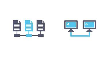 Connectesd Systems and Network Files Icon vector