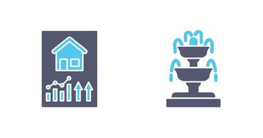 Profit and Fountain Icon vector