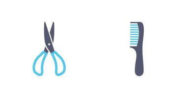 Scissor and Comb Icon vector