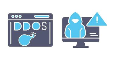 Dados Attack and Threat Icon vector