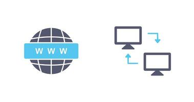 Sharing Systems and World Wide Icon vector