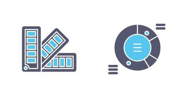 Pie Chart and Pantone Icon vector