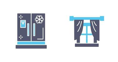 Window and Fridge Icon vector