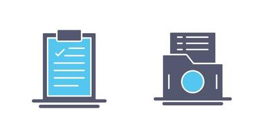 Clipboard and List Folder Icon vector