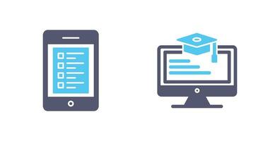 Online Test and Online Learning Icon vector