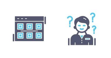 Layout and Confuse Icon vector